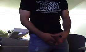 Horny latin dude doing a webcam show