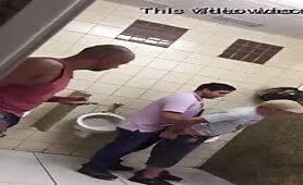 I caught two guys fucking in a public bathroom