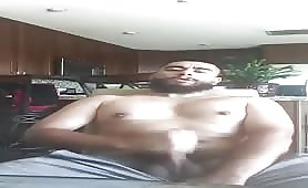 Big Dick Latino Jerk Off  in the kitchen