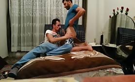 Horny bearded Arab dudes enjoying hard afternoon of sex